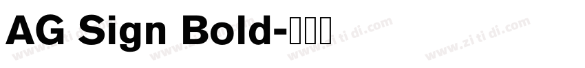 AG Sign Bold字体转换